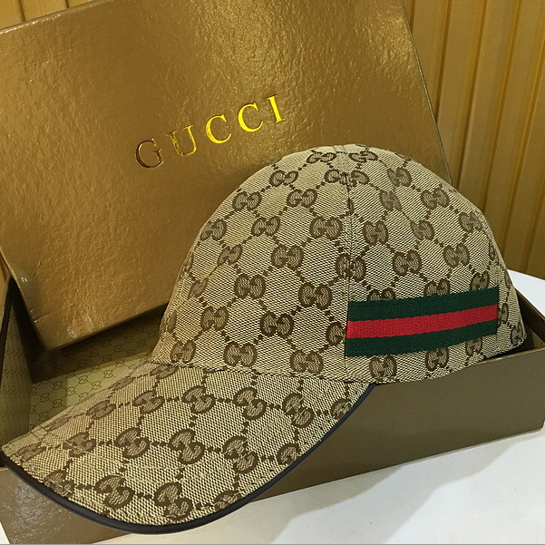 Gucci Original GG Canvas Baseball Hat With Web - DesignerGu