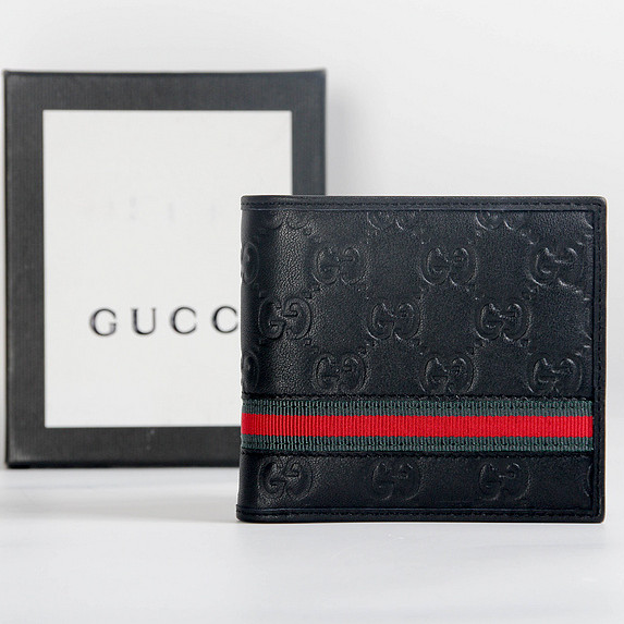 Gucci Black Leather Wallet  - DesignerGu