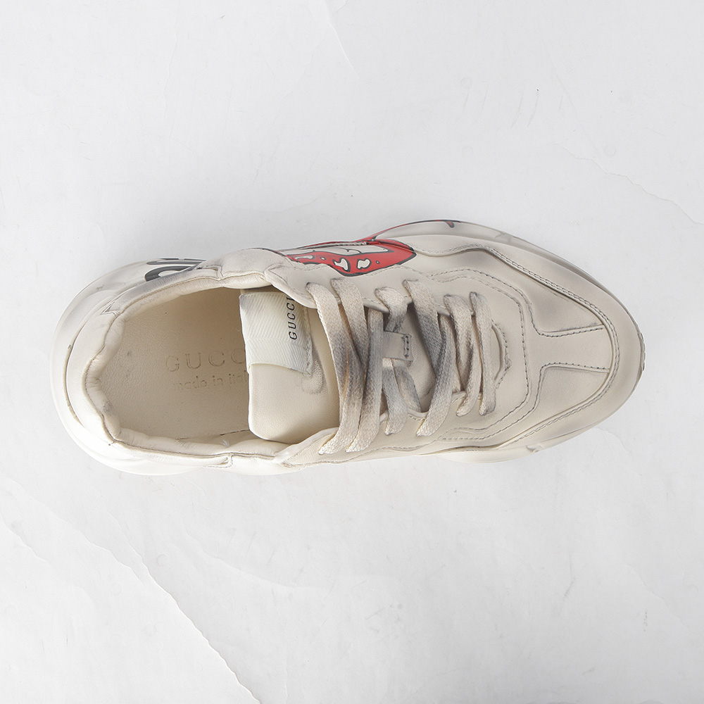 Gucci Rhyton Sneaker With Mouth Print - DesignerGu