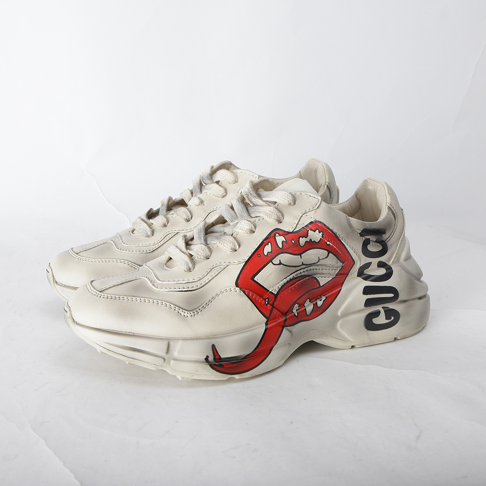 Gucci Rhyton Sneaker With Mouth Print - DesignerGu