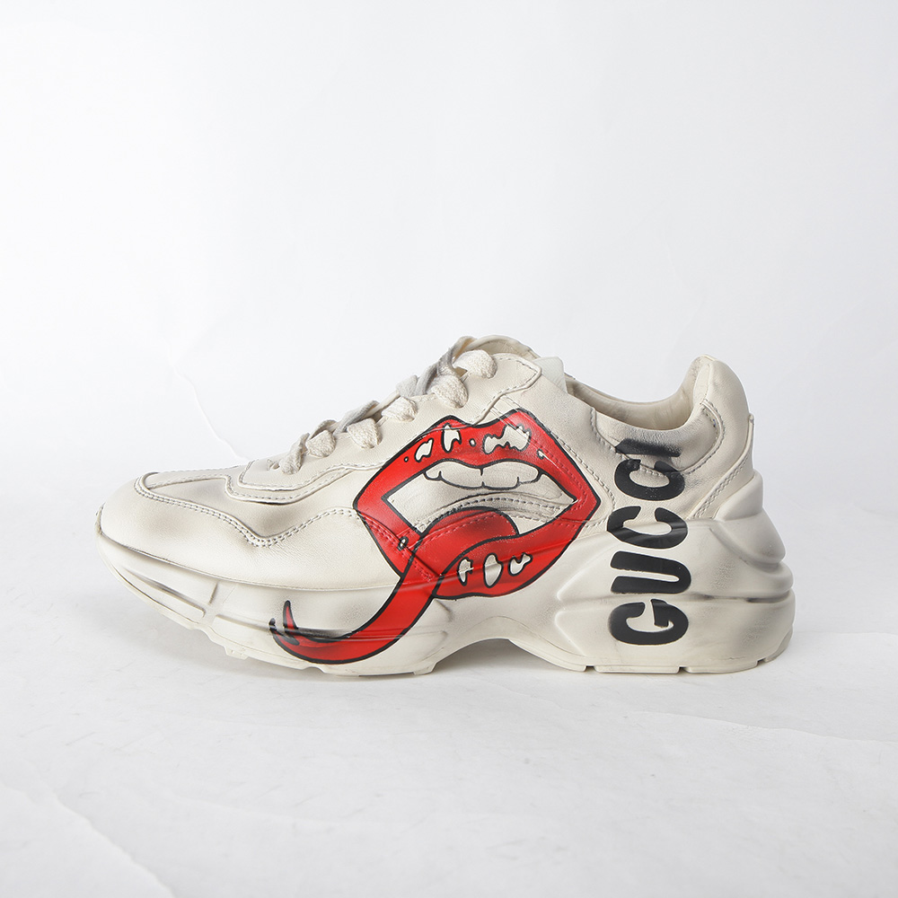 Gucci Rhyton Sneaker With Mouth Print - DesignerGu