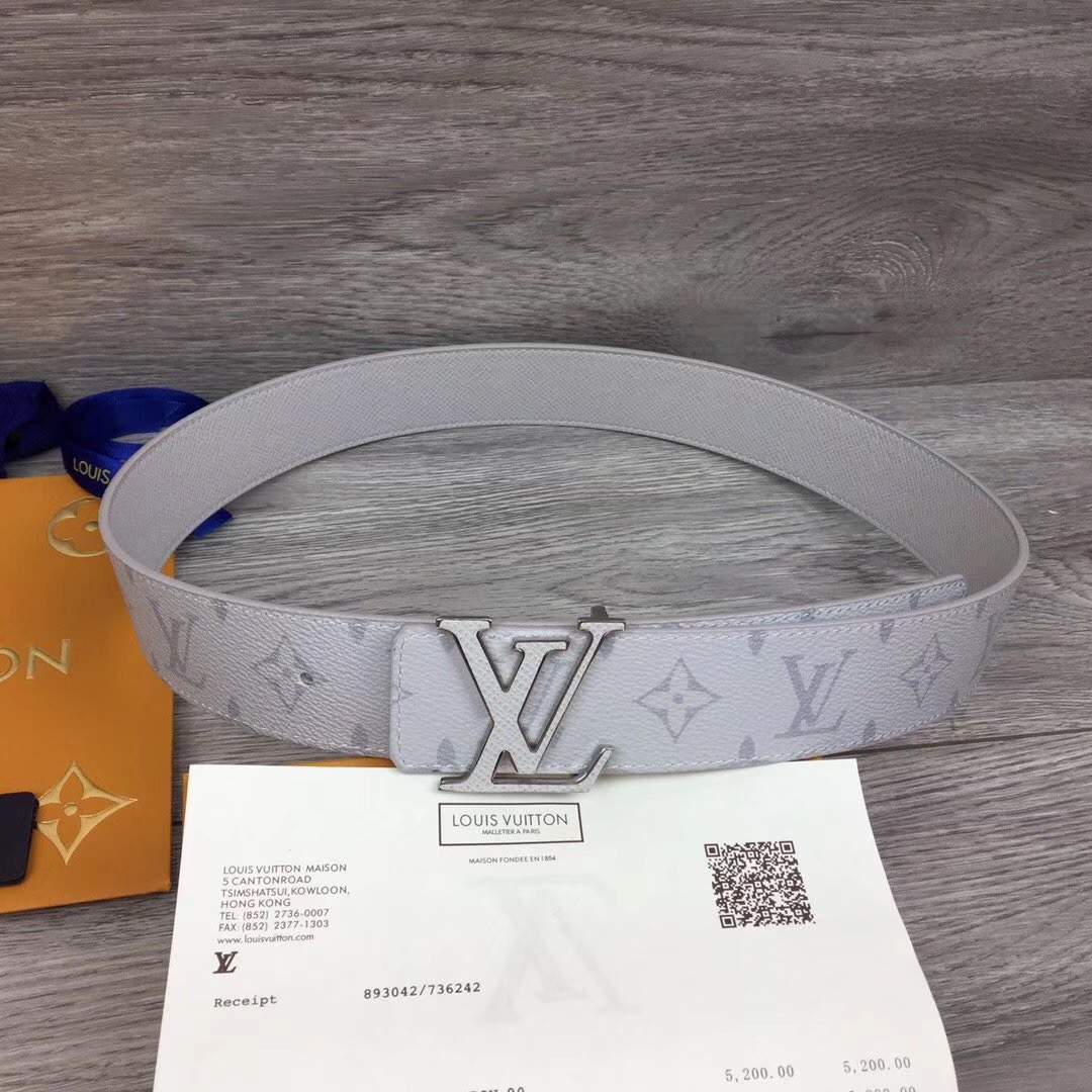 Louis Vuitton Initiales Reversible Belt  In White - DesignerGu