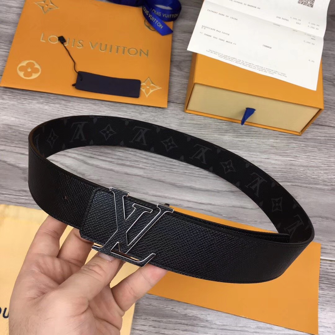 Louis Vuitton Initiales Reversible Belt In Black - DesignerGu