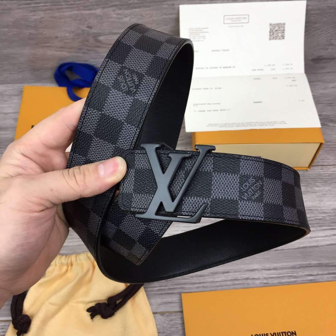 Louis Vuitton Damier Belt In Black - DesignerGu