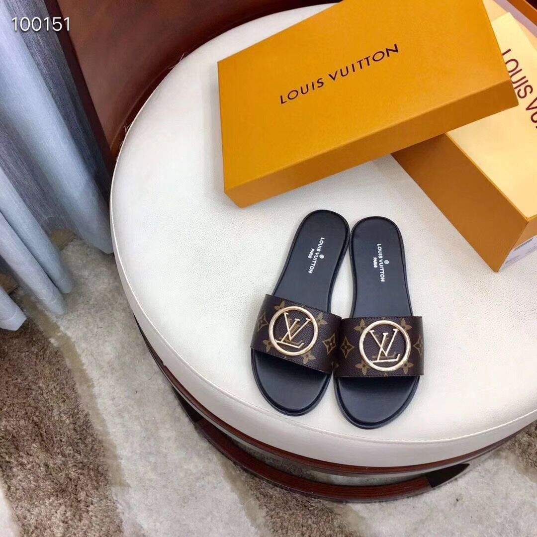 Louis Vuitton Monogram Lock It Flat Mule  - DesignerGu