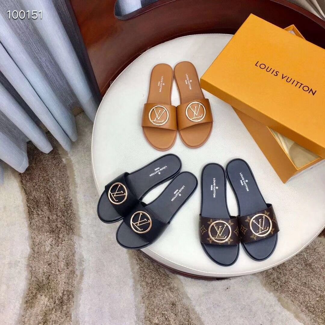 Louis Vuitton Monogram Lock It Flat Mule  - DesignerGu