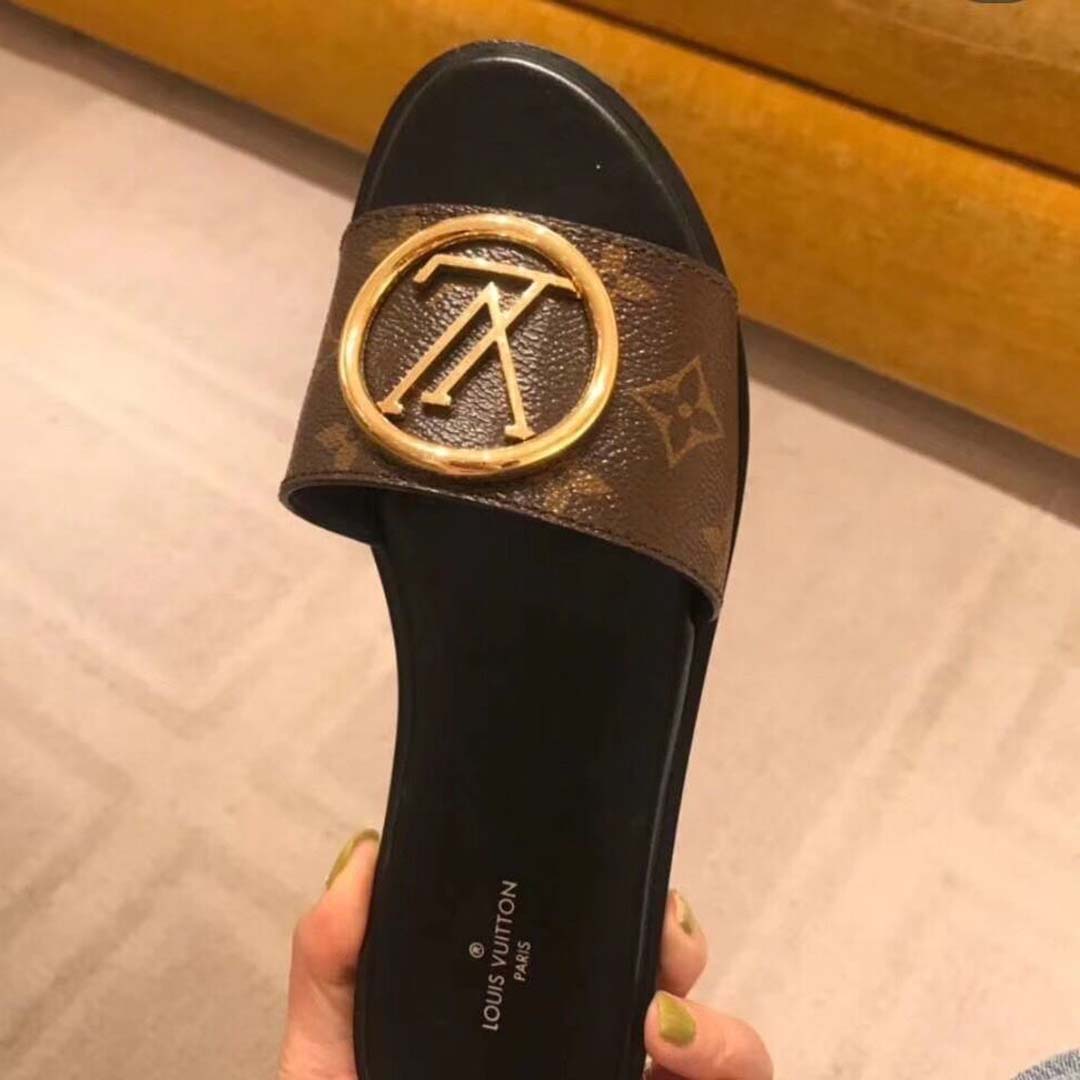 Louis Vuitton Monogram Lock It Flat Mule  - DesignerGu