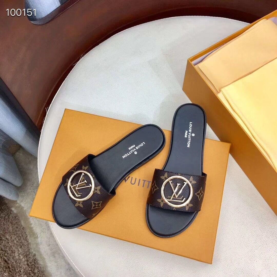 Louis Vuitton Monogram Lock It Flat Mule  - DesignerGu