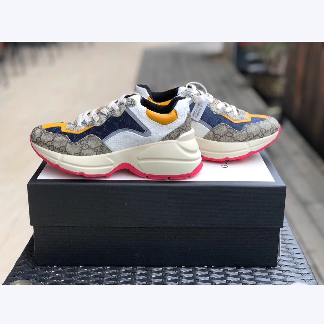 Gucci GG Rhyton Sneaker (UK SIZE) - DesignerGu