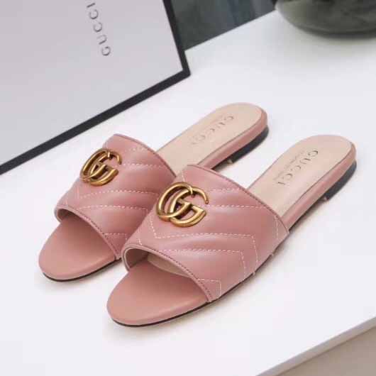 Gucci Women's Slide Sandal With Double G - DesignerGu