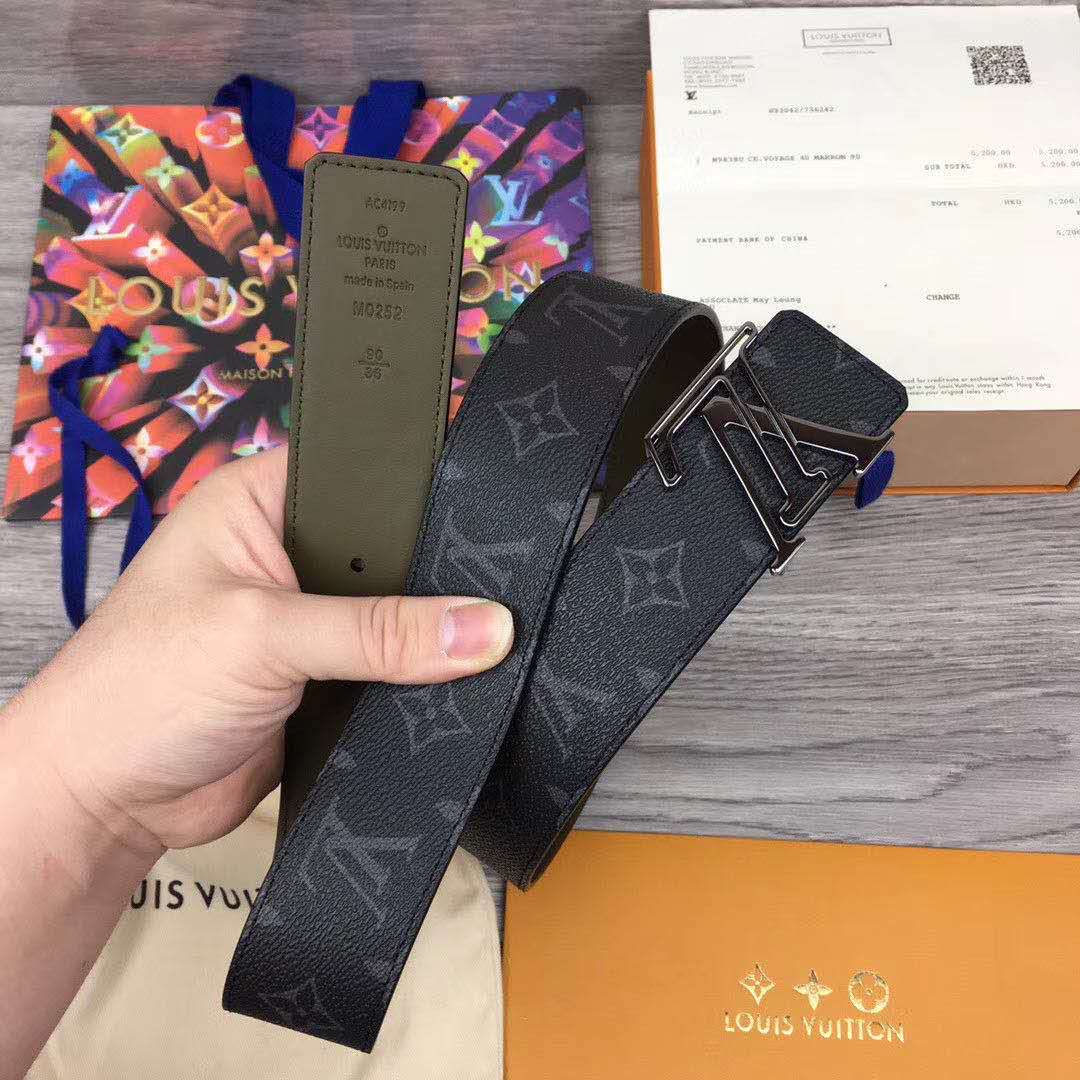 Louis Vuitton Line Reversible Monogram Belt  - DesignerGu