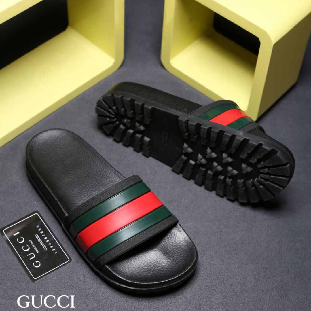 Gucci Web Slide Sandal - DesignerGu