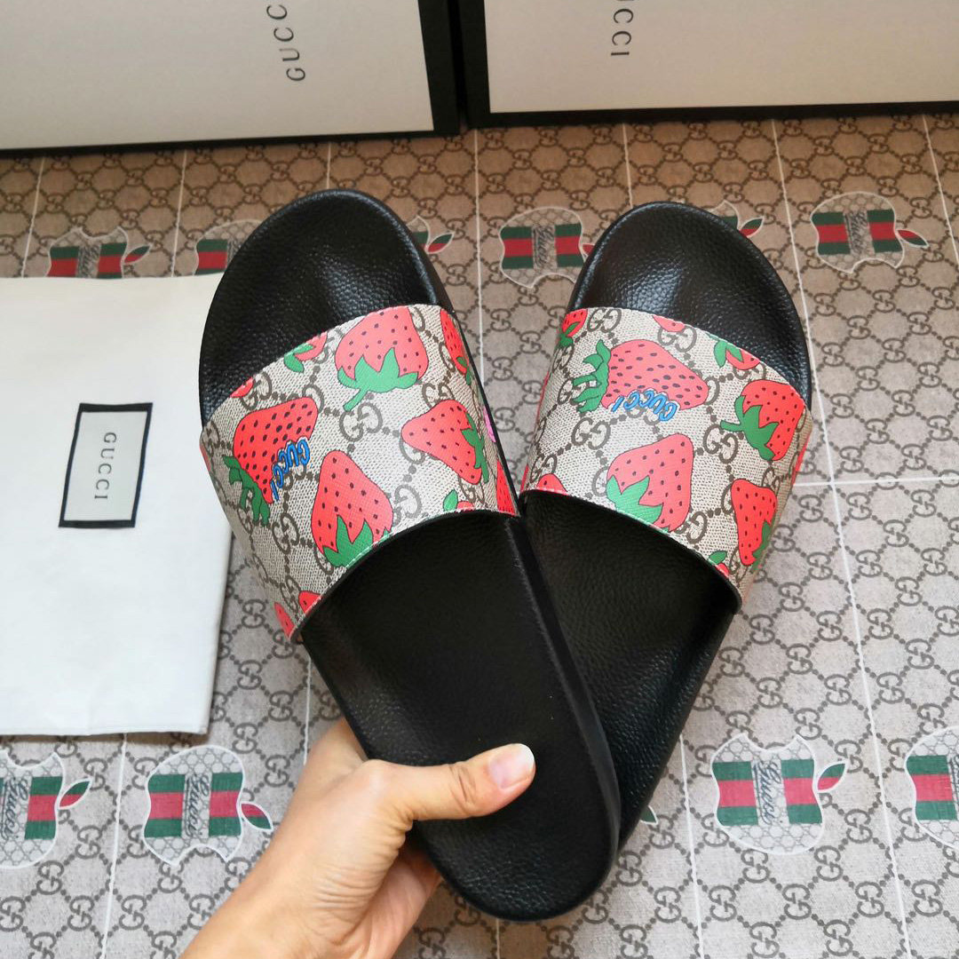 Gucci GG Gucci Strawberry Slide Sandal - DesignerGu