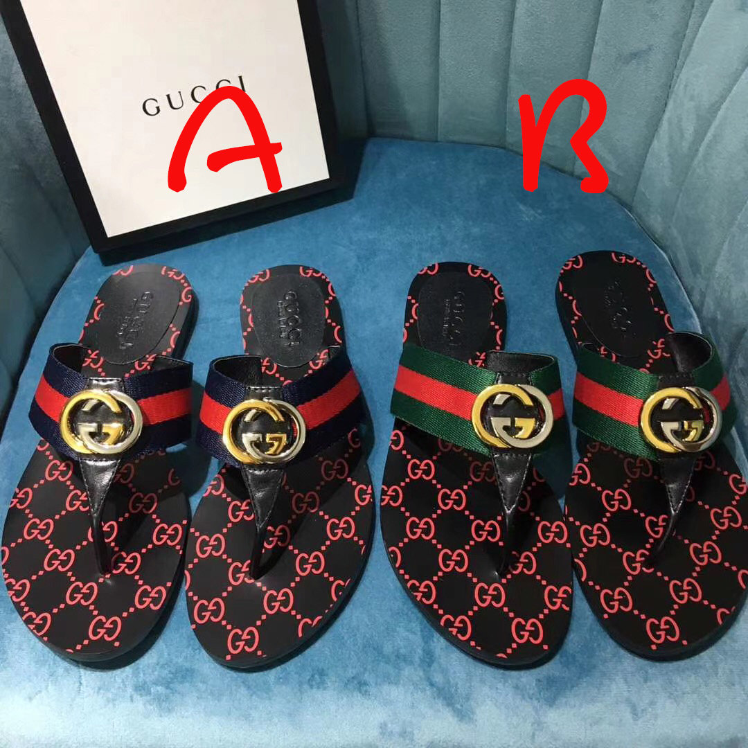 Gucci Women's GG Web Thong Sandals - DesignerGu