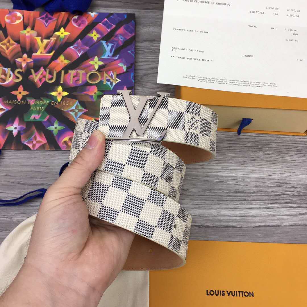 Louis Vuitton Initiales Damier Belt - DesignerGu