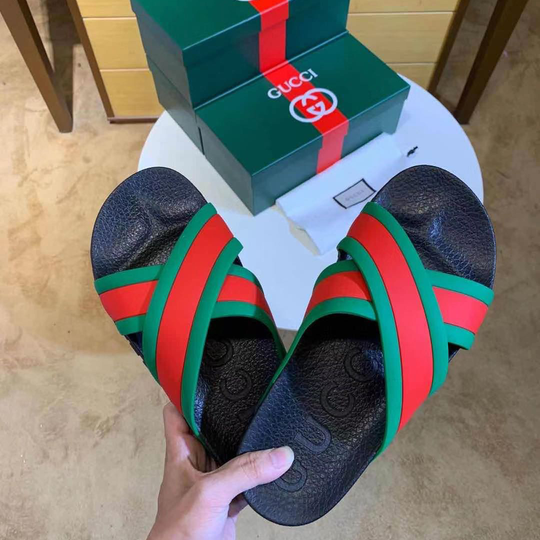 Gucci Web Slide Sandal - DesignerGu