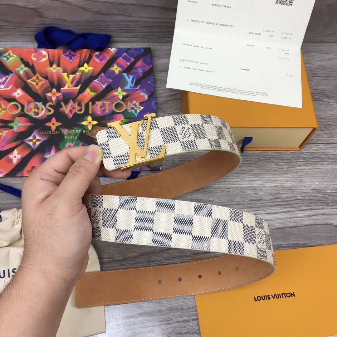 Louis Vuitton Initiales Damier Belt - DesignerGu