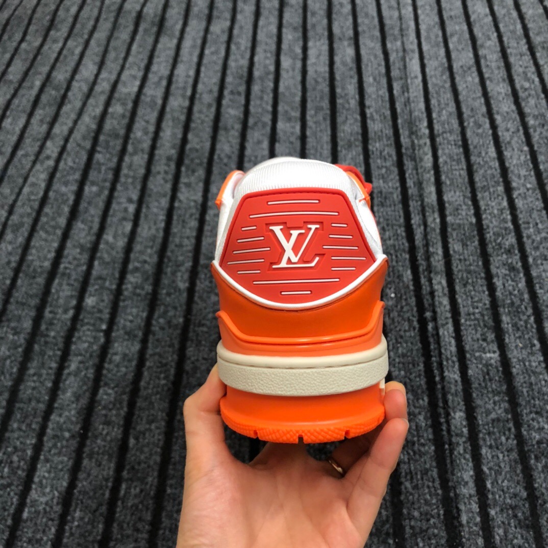 Louis Vuitton Trainer Sneaker In Orange - DesignerGu