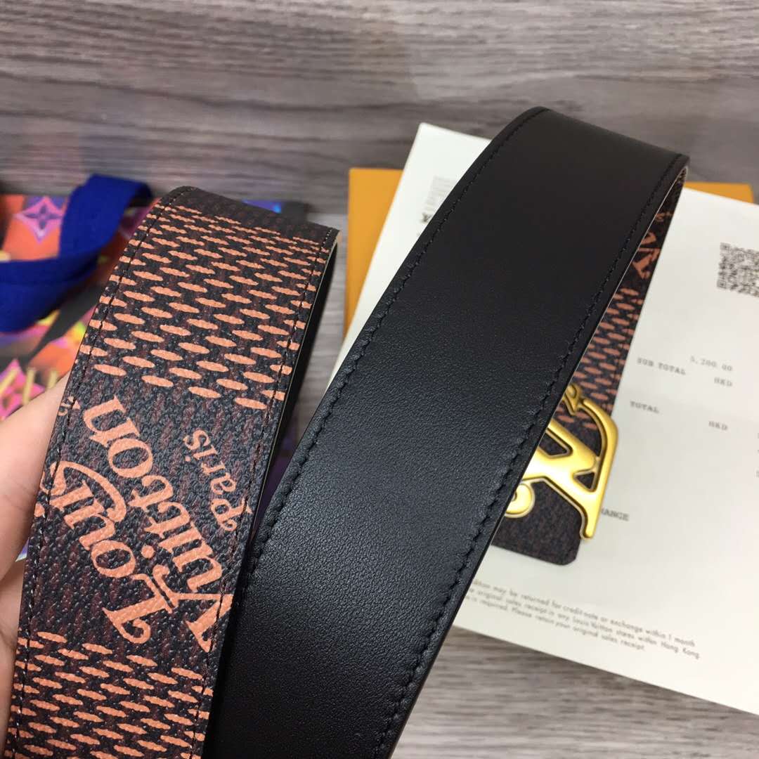 Louis Vuitton Squared LV 40mm Belt - DesignerGu