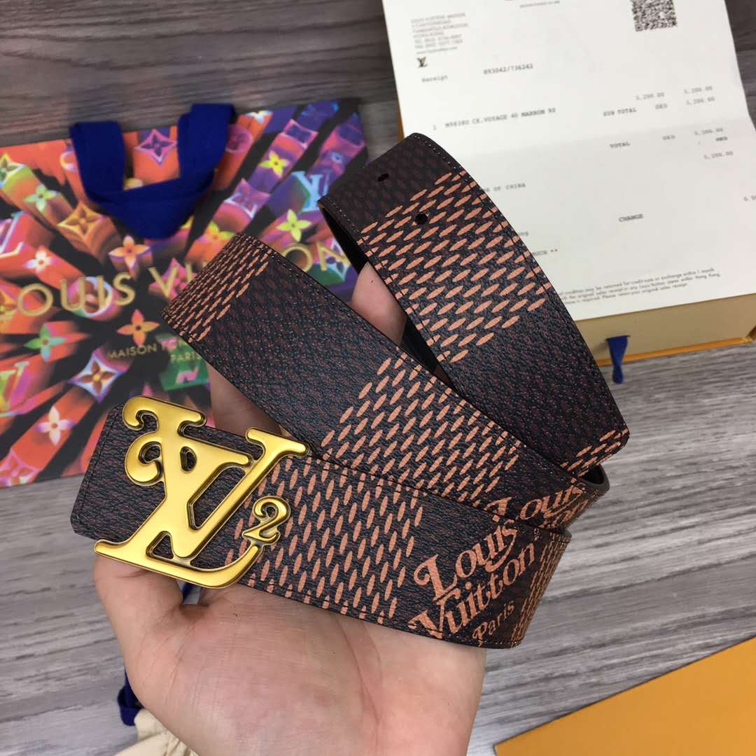 Louis Vuitton Squared LV 40mm Belt - DesignerGu