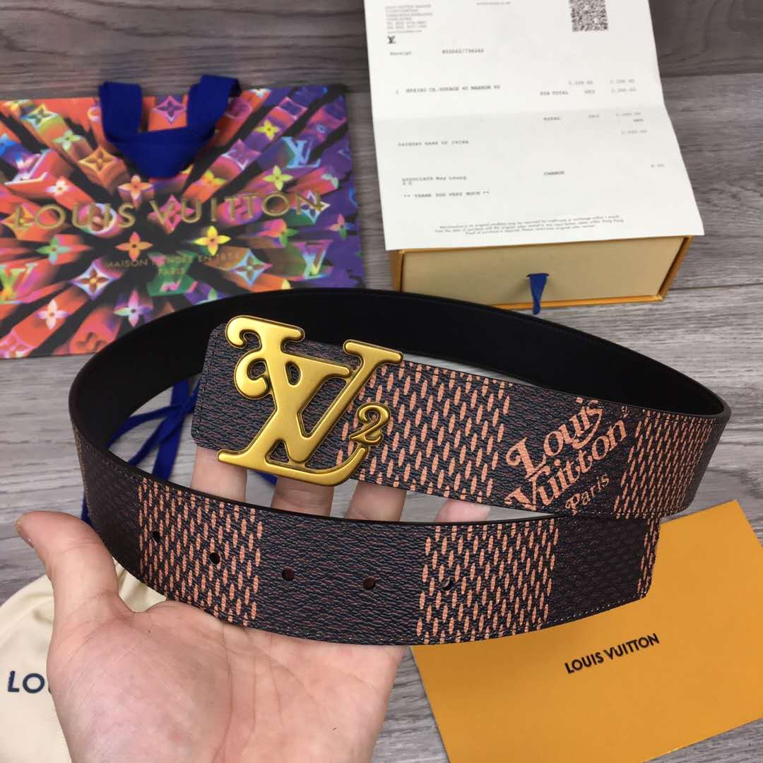 Louis Vuitton Squared LV 40mm Belt - DesignerGu