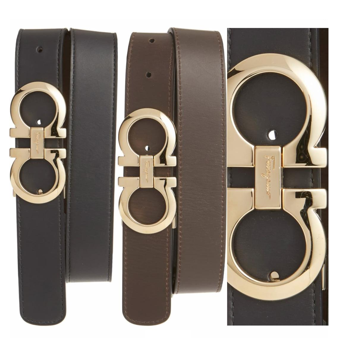 Ferragamo Reversible Leather Belt - DesignerGu