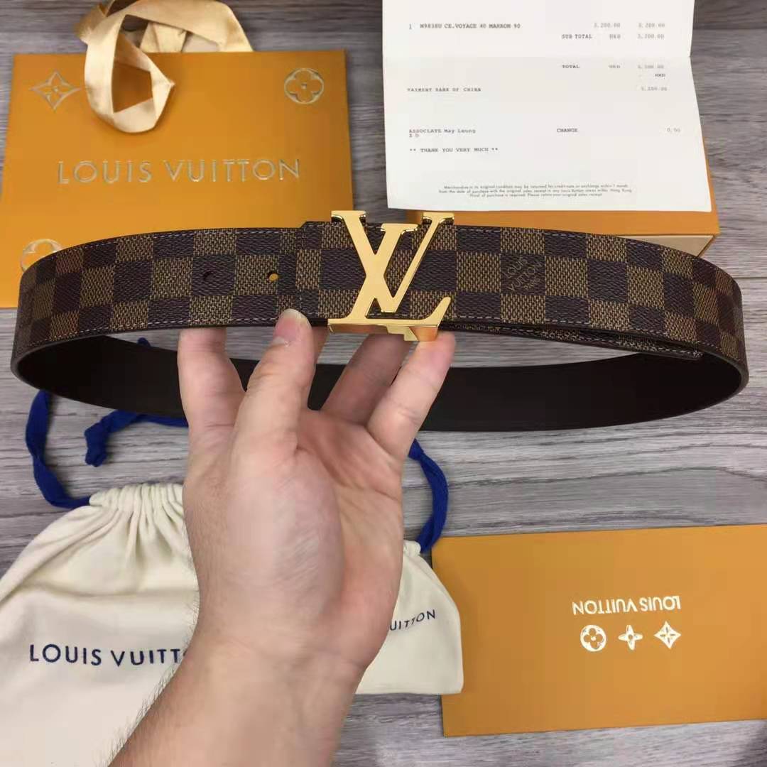 Louis Vuitton Initiales Damier Belt - DesignerGu