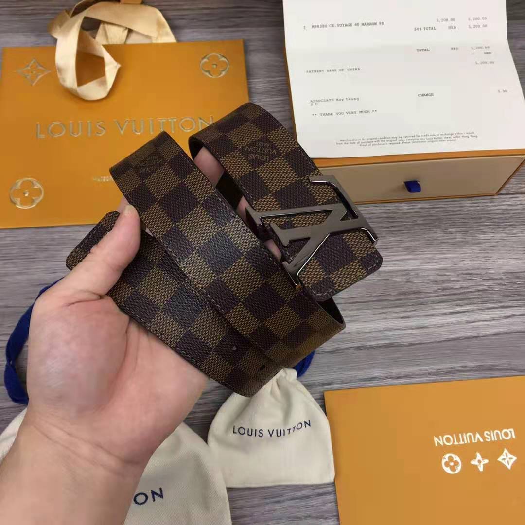 Louis Vuitton Initiales Damier Belt - DesignerGu