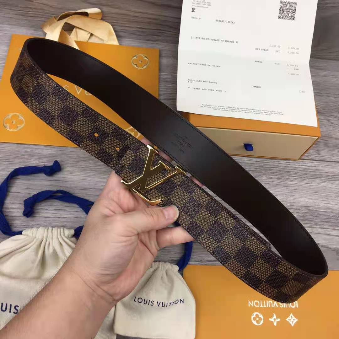 Louis Vuitton Initiales Damier Belt - DesignerGu