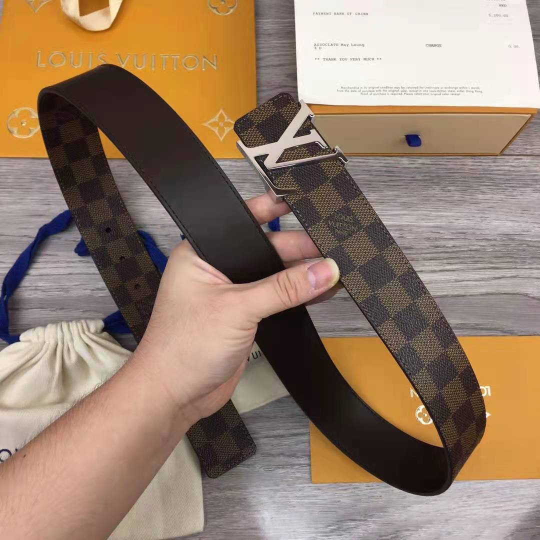 Louis Vuitton Initiales Damier Belt - DesignerGu