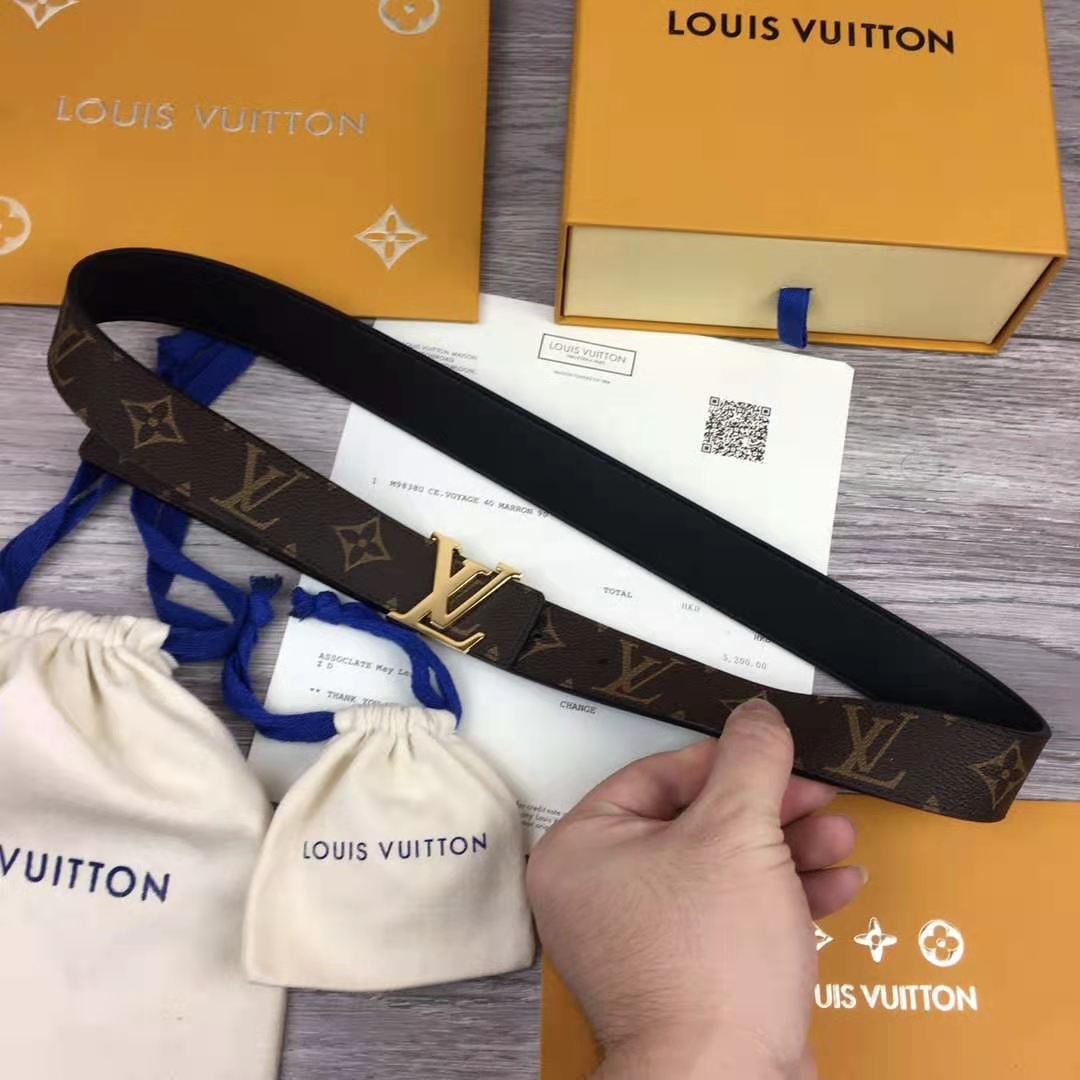 Louis Vuitton Initiales Monogram Belt - DesignerGu