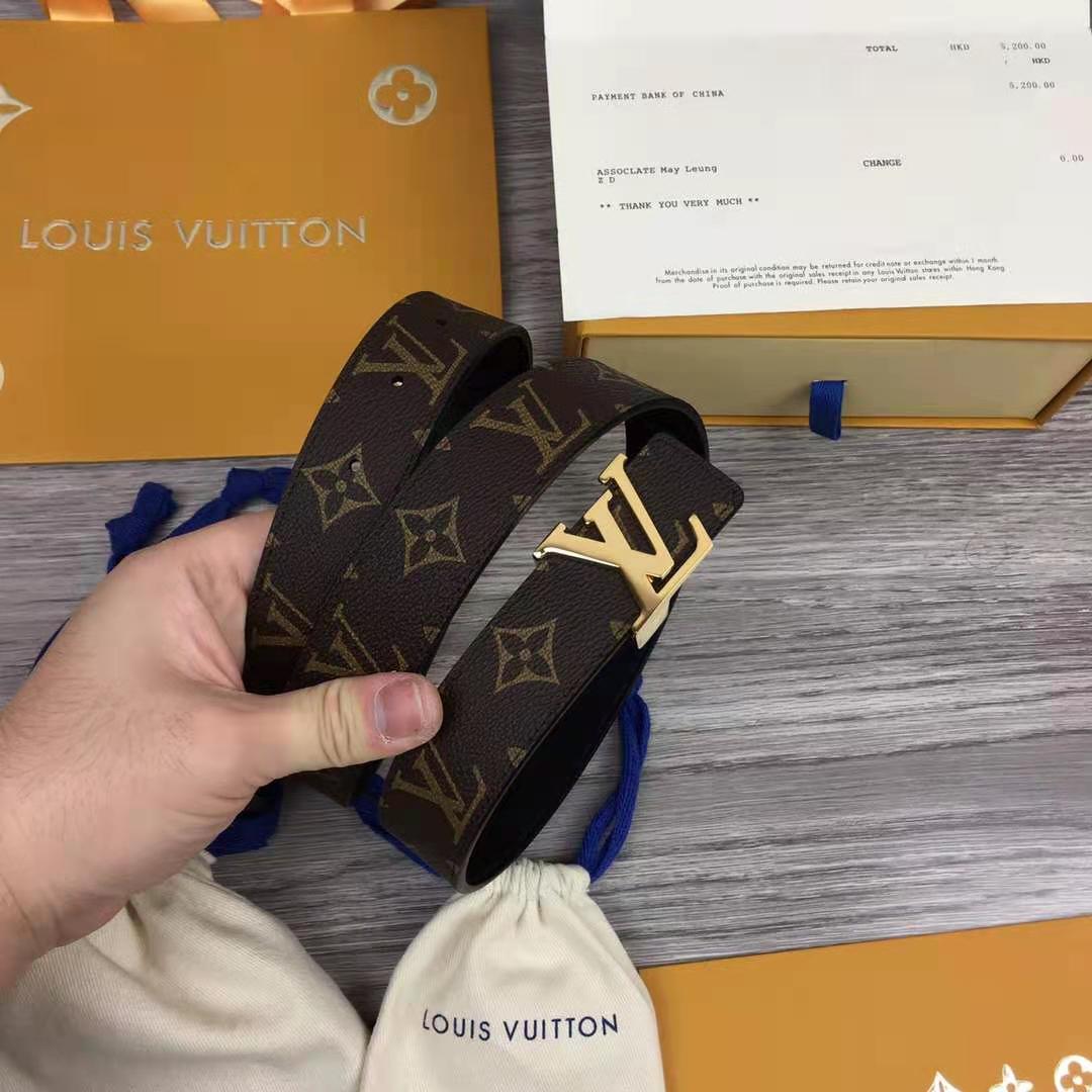 Louis Vuitton Initiales Monogram Belt - DesignerGu