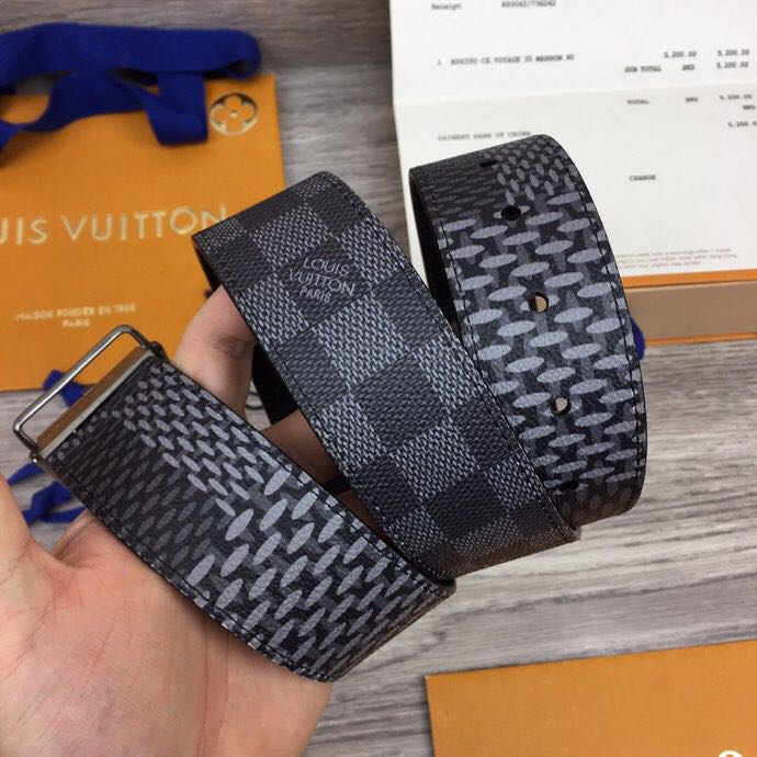 Louis Vuitton Damier Print 40MM Belt - DesignerGu