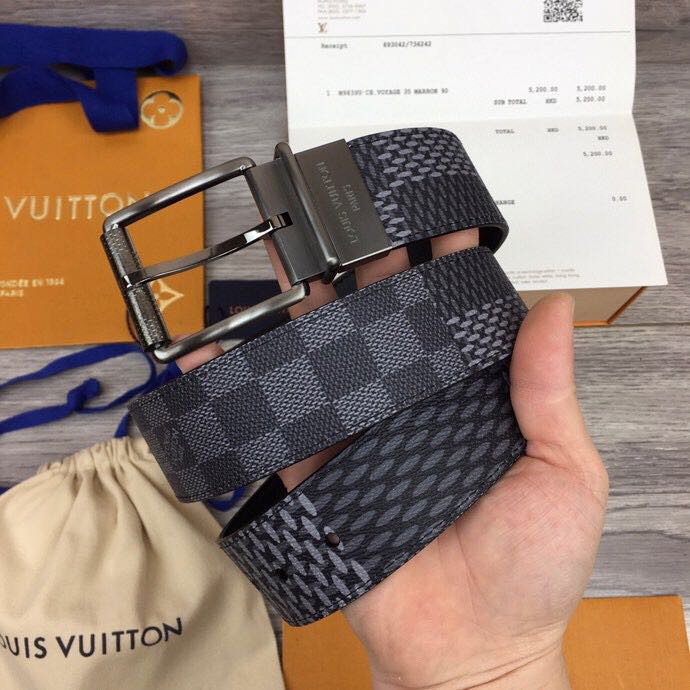 Louis Vuitton Damier Print 40MM Belt - DesignerGu