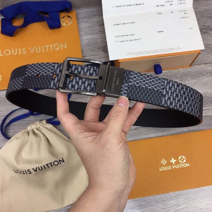 Louis Vuitton Damier Print 40MM Belt - DesignerGu