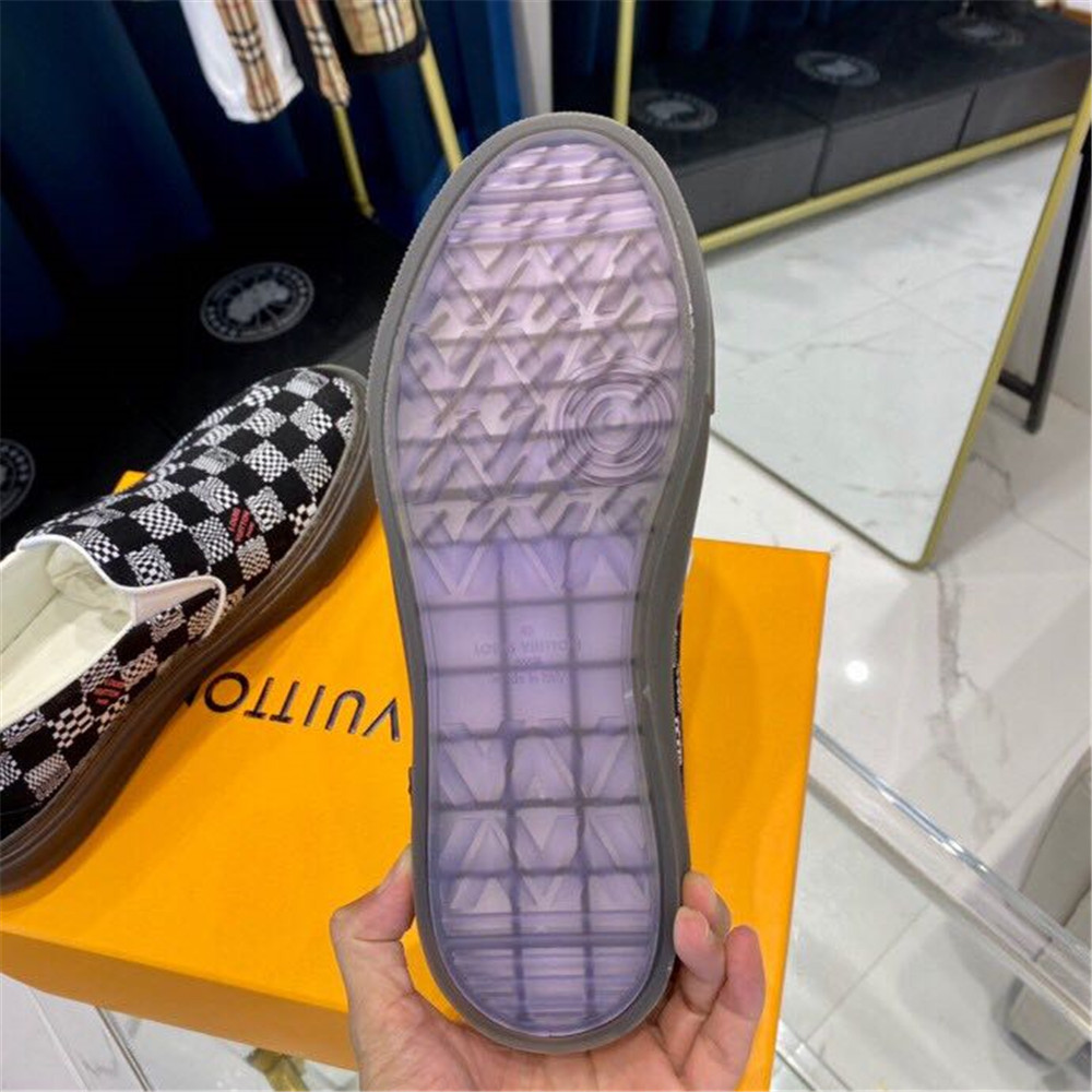 Louis Vuitton  Black Damier Loafers - DesignerGu