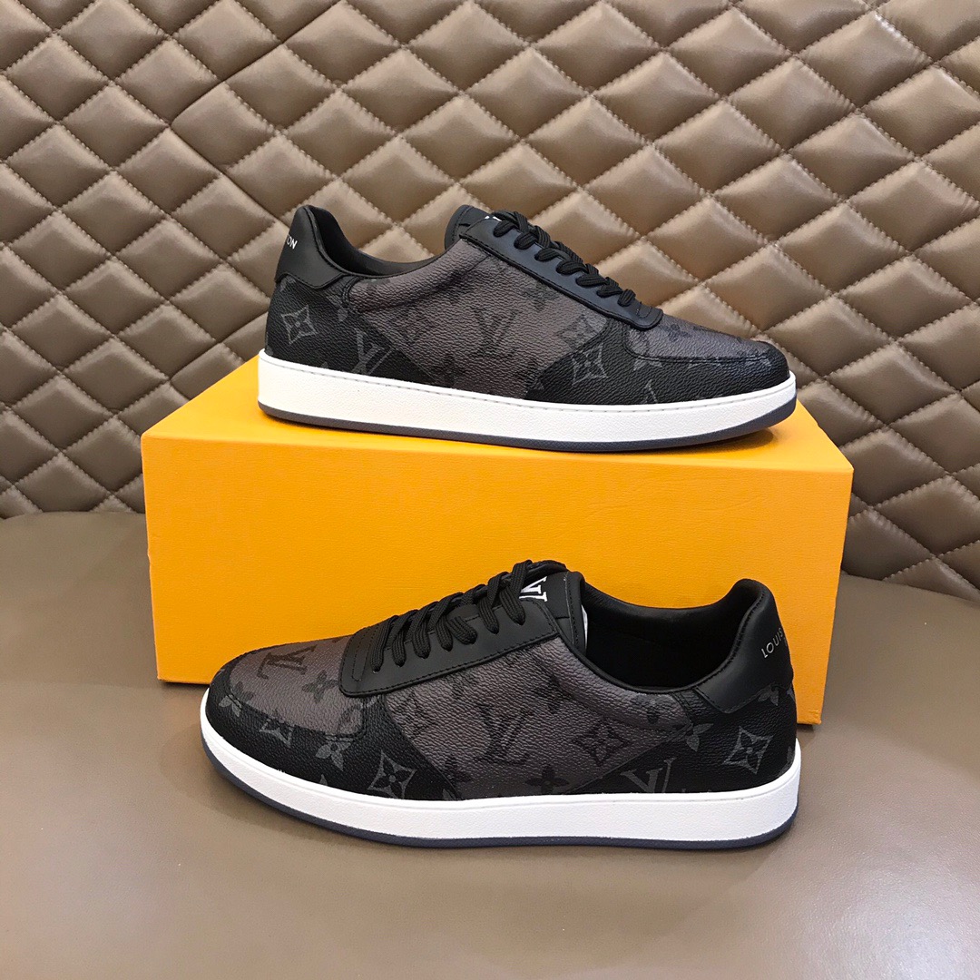 Louis Vuitton Men's Rivoli Monogram Reverse Sneakers - DesignerGu