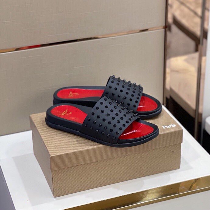 Christian Louboutin Man Slippers Flats - DesignerGu