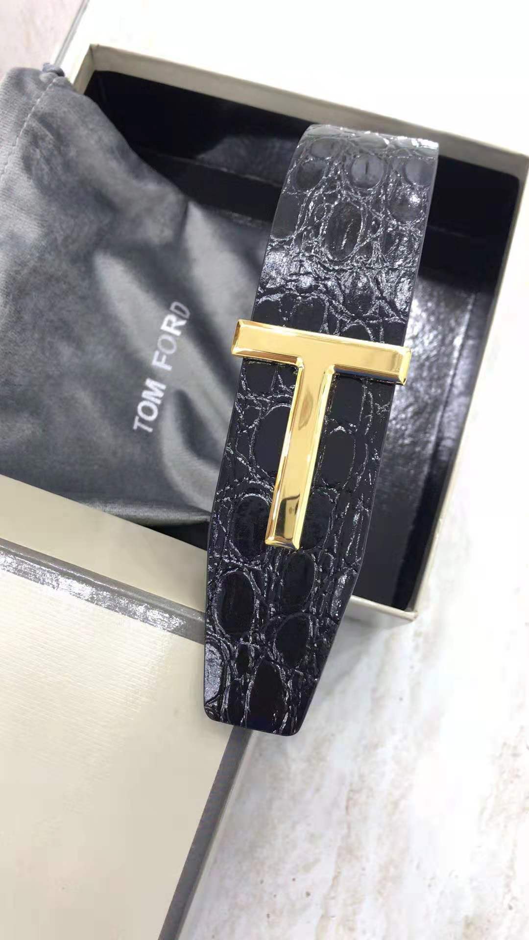 Tom Ford Crocodile Icon Belt - DesignerGu