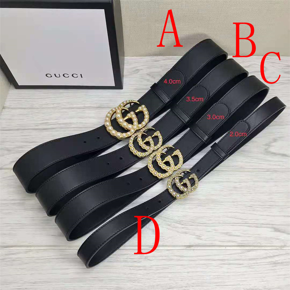 Gucci GG Pearl Black Belt  - DesignerGu