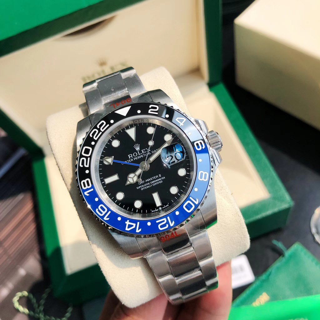 Rolex GMT Master II Batman Steel Automatic Black Dial Men's Watch - DesignerGu