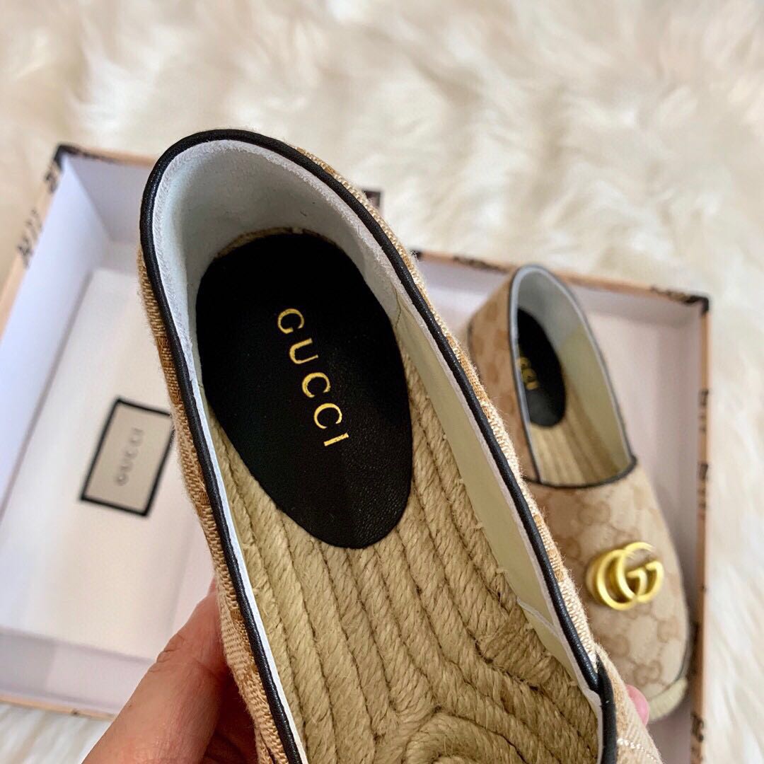 Gucci Women's GG Matelassé Canvas Espadrille - DesignerGu