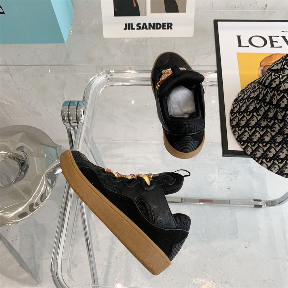 Lanvin Curb Sneaker In Black - DesignerGu