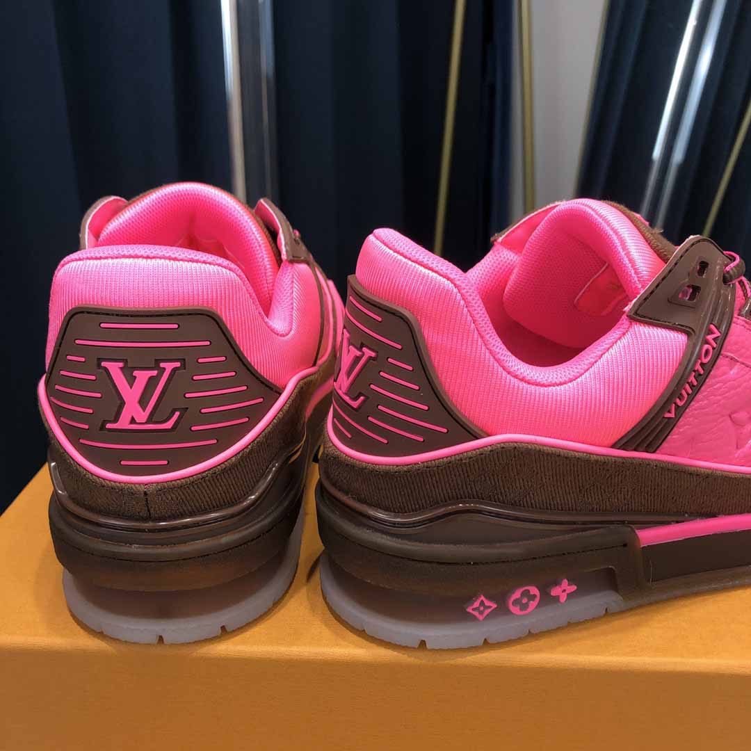 Louis Vuitton Trainer Sneaker Pink - DesignerGu