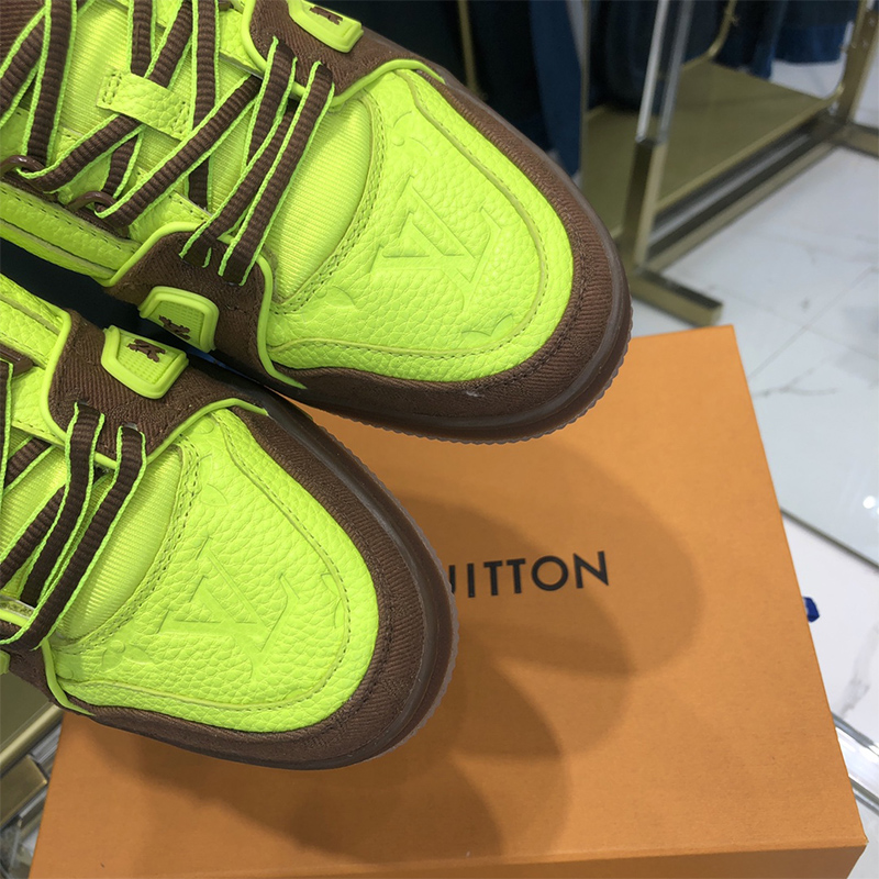 Louis Vuitton Trainer Sneaker Yellow - DesignerGu