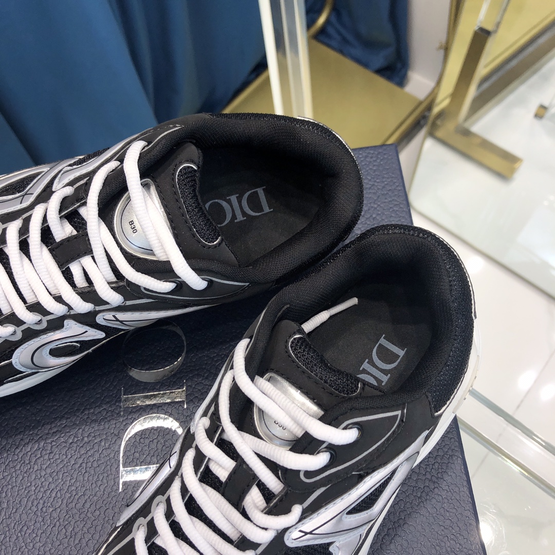 Dior B30 Sneaker Black Mesh And Technical Fabric - DesignerGu