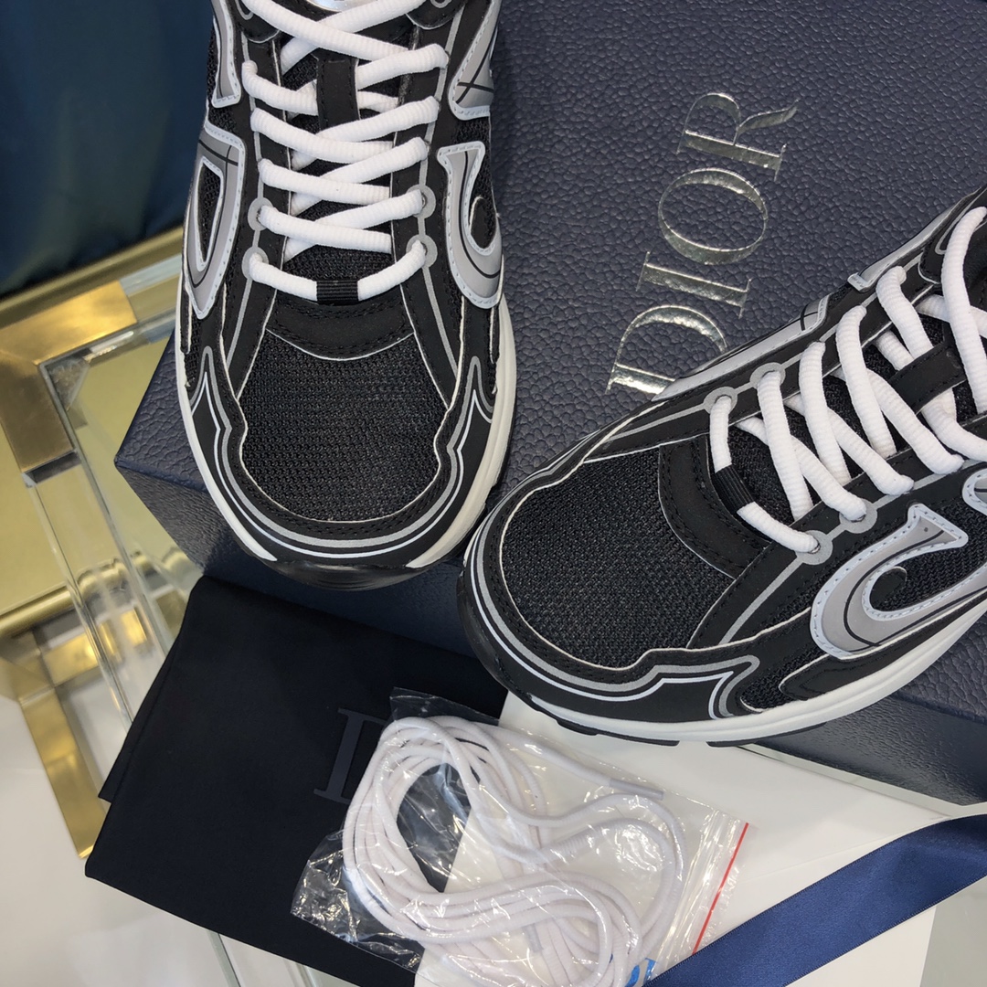 Dior B30 Sneaker Black Mesh And Technical Fabric - DesignerGu