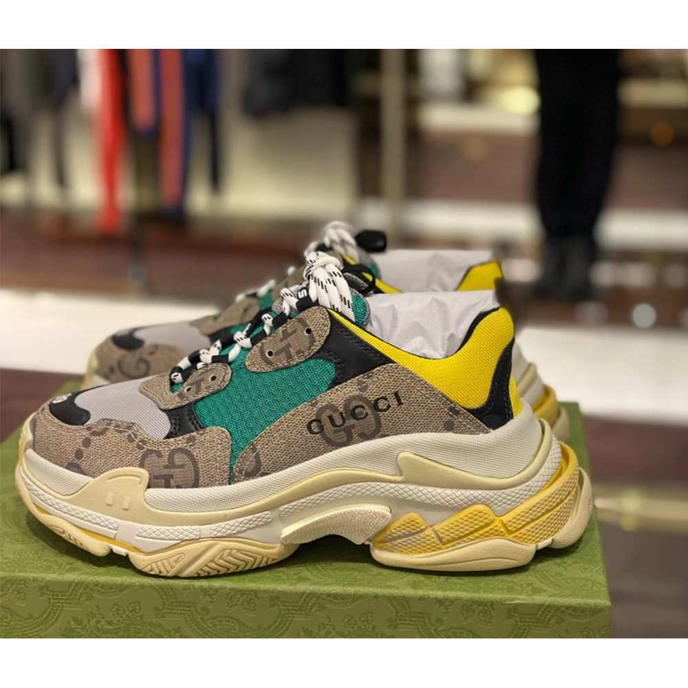 Gucci Men's The Hacker Project Triple S Sneaker(Dilapidated Soles) - DesignerGu