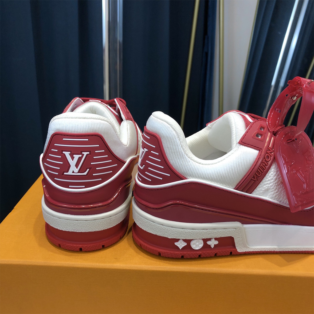 Louis Vuitton Trainer Sneaker In Red(Upon UK Size) - DesignerGu