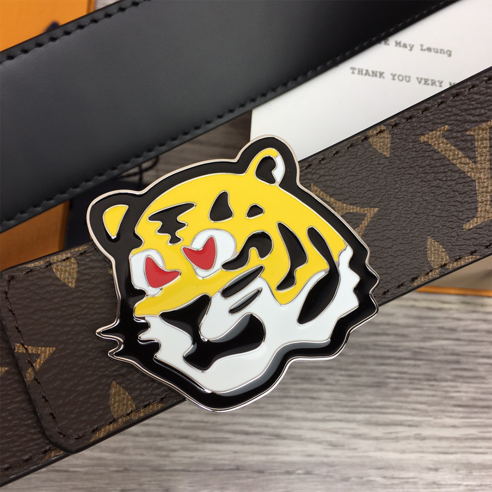 Louis Vuitton Tiger 40MM Belt Brown - DesignerGu